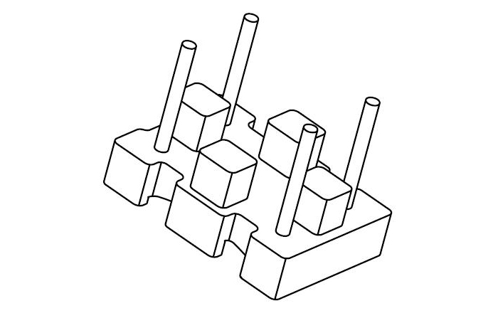 10×7底座（2+2P），B-B114