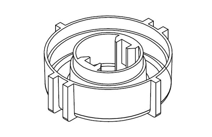 φ16磁环 下盖，B-C1601-1