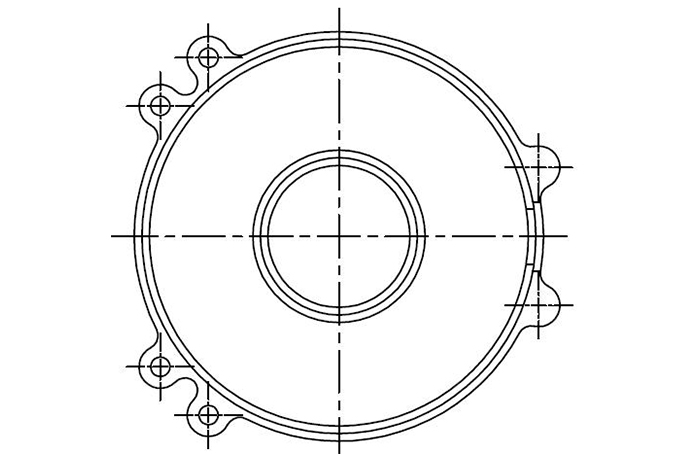 φ25磁环 下盖，B-C2501-1